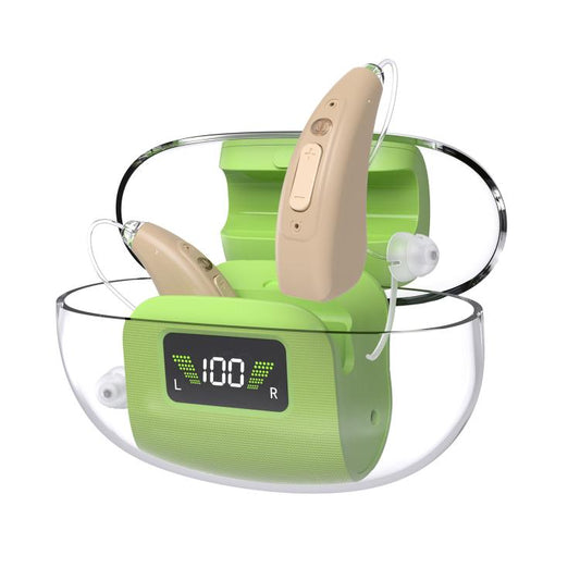 16-Channel Digital Hearing Aid Elderly Sound Amplifier With Digital Display Space Charging Box(Skin Color) - Hearing Aids by buy2fix | Online Shopping UK | buy2fix