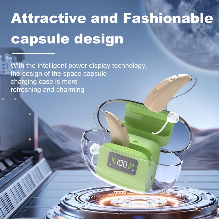 16-Channel Digital Hearing Aid Elderly Sound Amplifier With Digital Display Space Charging Box(Skin Color) - Hearing Aids by buy2fix | Online Shopping UK | buy2fix