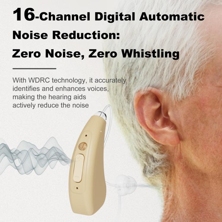 16-Channel Digital Hearing Aid Elderly Sound Amplifier With Digital Display Space Charging Box(Skin Color) - Hearing Aids by buy2fix | Online Shopping UK | buy2fix