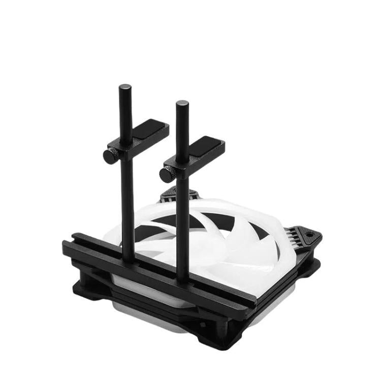 FinalCool Aluminum Alloy Adjustable Graphics Card Bracket Chassis Fan Position Graphics Holder Support 8cm Silver - Caddies & Enclosures by FinalCool | Online Shopping UK | buy2fix