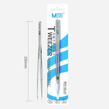MaAnt SS-A1 Non-magnetic Stainless Steel Tweezers - Tweezers by MaAnt | Online Shopping UK | buy2fix