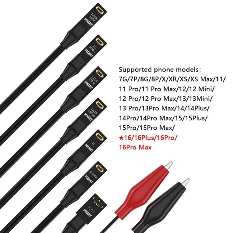 For Apple 7-16 Series Cell Phones MaAnt M064 1M 8 In 1 Power On Cable Flex Testing Line - Test Tools by MaAnt | Online Shopping UK | buy2fix