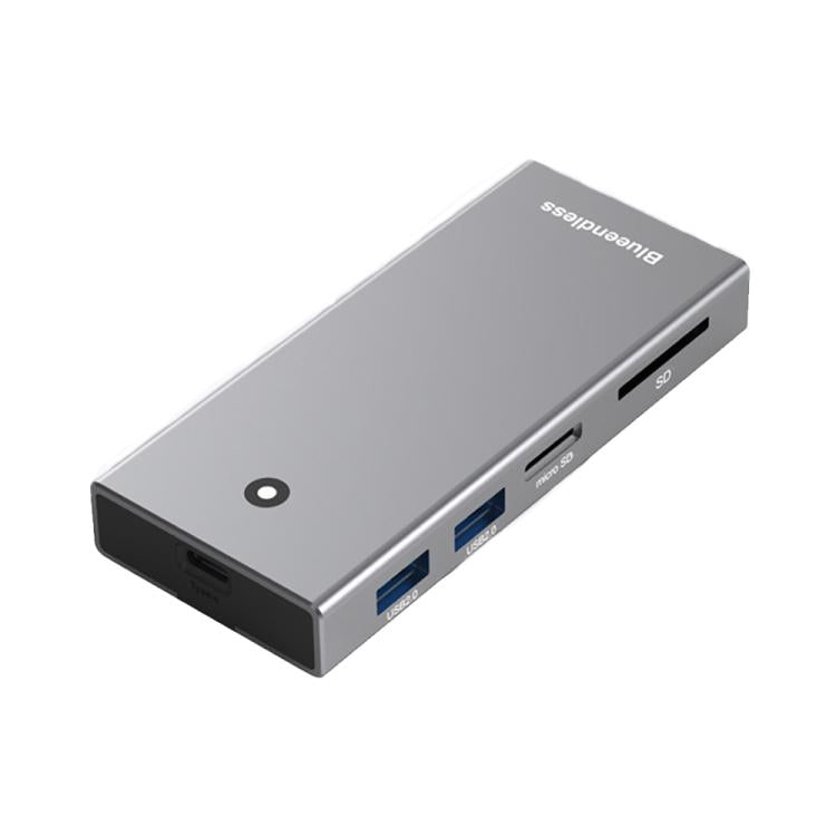 Blueendless M.2 Nvme/Sata Dual-Protocol Hard Disk Box HUB USB2.0 x 2 + SD/TF2.0 - USB HUB by Blueendless | Online Shopping UK | buy2fix
