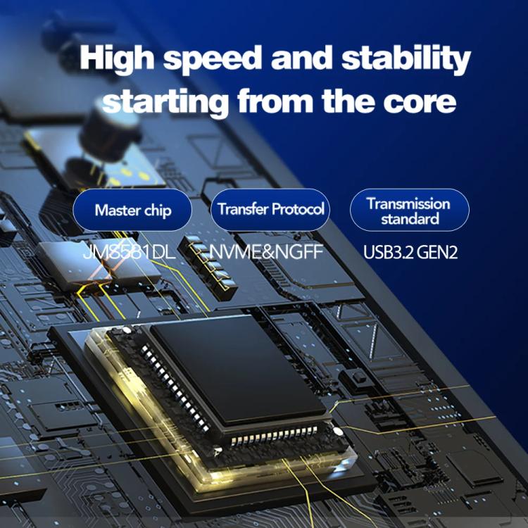 Blueendless M.2 Nvme/Sata Dual-Protocol Hard Disk Box HUB USB2.0 x 2 + SD/TF2.0 - USB HUB by Blueendless | Online Shopping UK | buy2fix