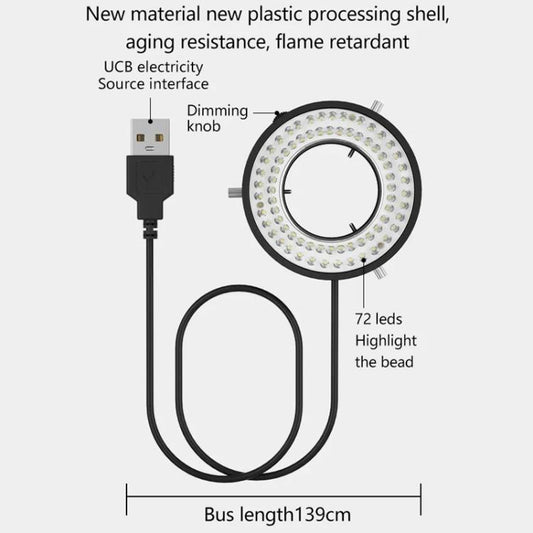 MaAnt MY-036 Cell Phone Repair 72 Beads Microscope Ring Light Source - Microscope Magnifier Series by MaAnt | Online Shopping UK | buy2fix