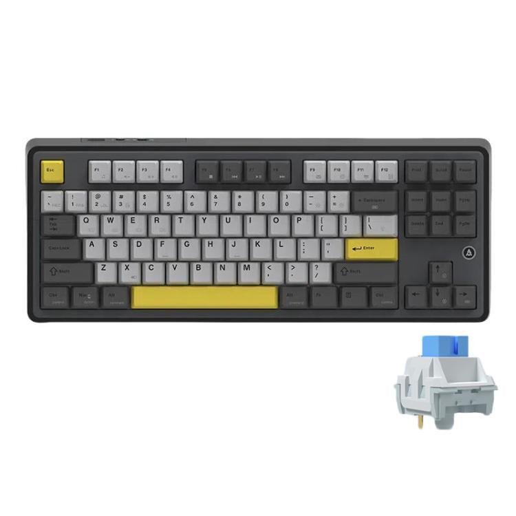 Ajazz AK870 Wireless Bluetooth Tri-mode Mechanical Keyboard RGB DIY Custom Hot Swap Gaming Keyboard, Style: Flying Fish Axis Black - Wireless Keyboard by Ajazz | Online Shopping UK | buy2fix