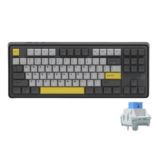 Ajazz AK870 Wireless Bluetooth Tri-mode Mechanical Keyboard RGB DIY Custom Hot Swap Gaming Keyboard, Style: Flying Fish Axis Black - Wireless Keyboard by Ajazz | Online Shopping UK | buy2fix