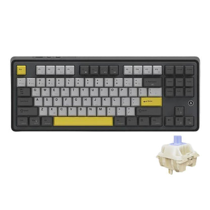 Ajazz AK870 Wireless Bluetooth Tri-mode Mechanical Keyboard RGB DIY Custom Hot Swap Gaming Keyboard, Style: Gift Axis Black - Wireless Keyboard by Ajazz | Online Shopping UK | buy2fix