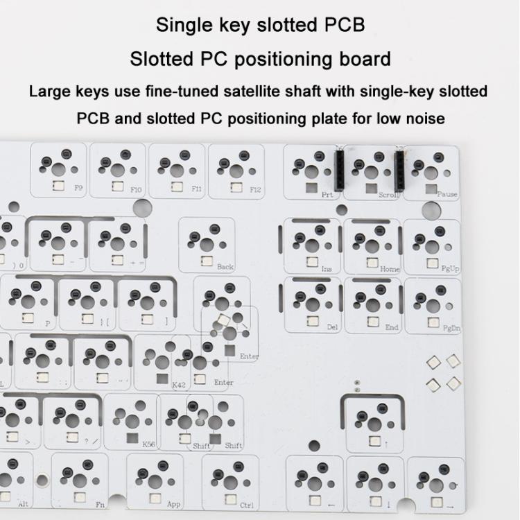 Ajazz AK870 Wireless Bluetooth Tri-mode Mechanical Keyboard RGB DIY Custom Hot Swap Gaming Keyboard, Style: Flying Fish Axis Gradient Gray - Wireless Keyboard by Ajazz | Online Shopping UK | buy2fix