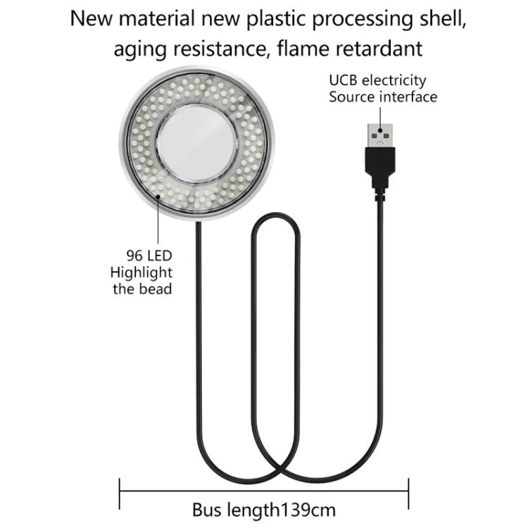 MaAnt MY-038 Cell Phone Repair Microscope Ring Polarized LED Light Source Lamps 96 Beads Anti-Glare Fill Lights - Microscope Magnifier Series by MaAnt | Online Shopping UK | buy2fix