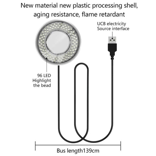 MaAnt MY-038 Cell Phone Repair Microscope Ring Polarized LED Light Source Lamps 96 Beads Anti-Glare Fill Lights - Microscope Magnifier Series by MaAnt | Online Shopping UK | buy2fix