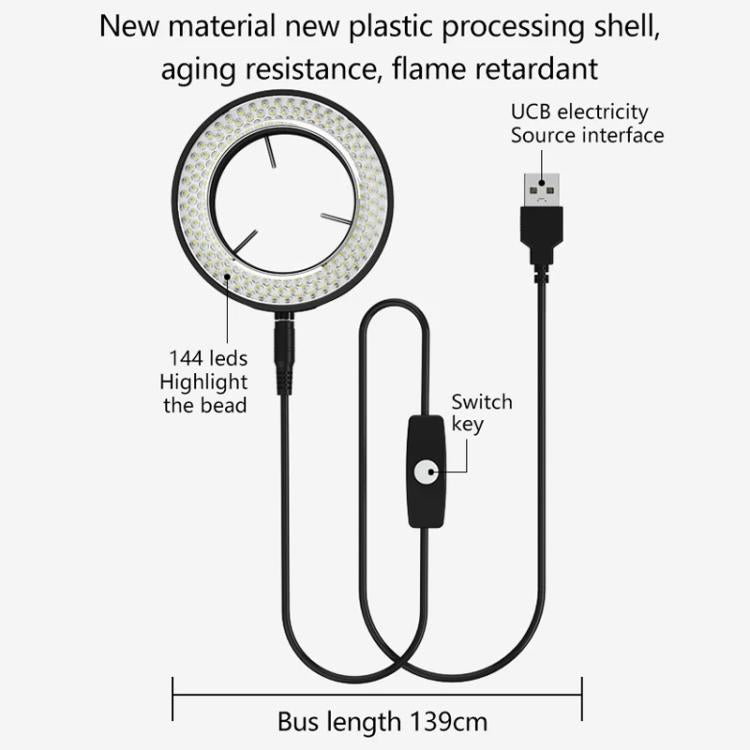 MaAnt MY-037 Cell Phone Repair 144 Beads Microscope Ring Light Source - Microscope Magnifier Series by MaAnt | Online Shopping UK | buy2fix