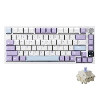 Ajazz AK820 Pro Wireless Bluetooth Tri- mode Custom Hot Swap Gasket Mechanical Gaming Keyboard With TFT Screen, Color: Gift Axis Purple - Wireless Keyboard by Ajazz | Online Shopping UK | buy2fix
