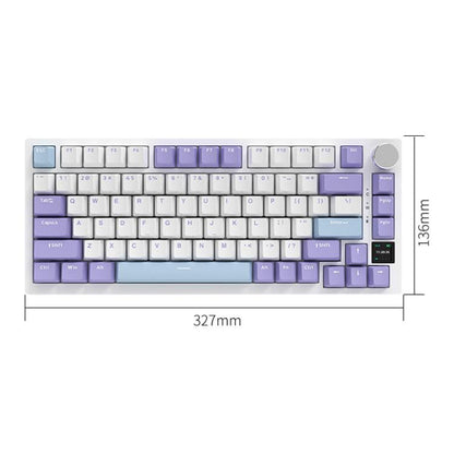 Ajazz AK820 Pro Wireless Bluetooth Tri- mode Custom Hot Swap Gasket Mechanical Gaming Keyboard With TFT Screen, Color: Gift Axis Black - Wireless Keyboard by Ajazz | Online Shopping UK | buy2fix