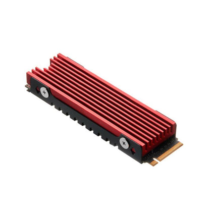 FinalCool M.2 2280 NVME SSD Radiator Aluminum Heat Sink for Desktop PC PS5(Red) - Hard Drive Bags & Cases by FinalCool | Online Shopping UK | buy2fix