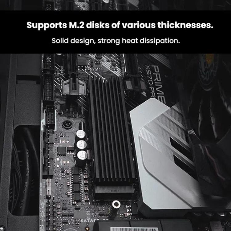 FinalCool M.2 2280 NVME SSD Radiator Aluminum Heat Sink for Desktop PC PS5(Silver) - Hard Drive Bags & Cases by FinalCool | Online Shopping UK | buy2fix