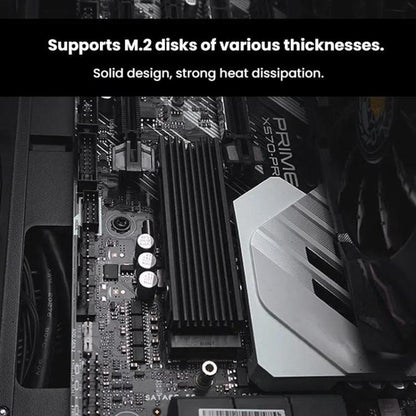 FinalCool M.2 2280 NVME SSD Radiator Aluminum Heat Sink for Desktop PC PS5(Red) - Hard Drive Bags & Cases by FinalCool | Online Shopping UK | buy2fix