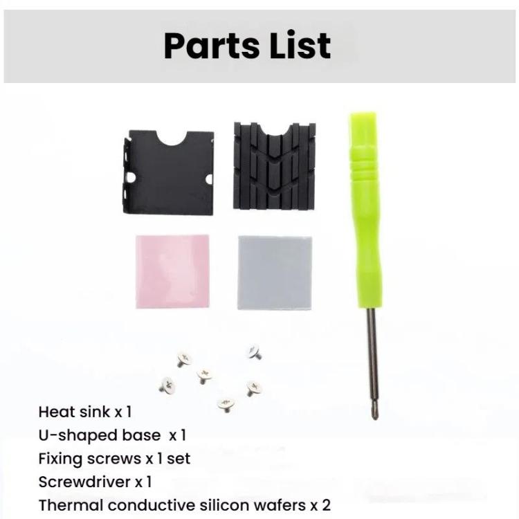 FinalCool  M.2 2230 SSD Heat Sink Aluminum Solid Disk Drive Radiator(Black) - Hard Drive Bags & Cases by FinalCool | Online Shopping UK | buy2fix