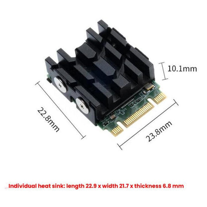 FinalCool  M.2 2230 SSD Heat Sink Aluminum Solid Disk Drive Radiator(Black) - Hard Drive Bags & Cases by FinalCool | Online Shopping UK | buy2fix