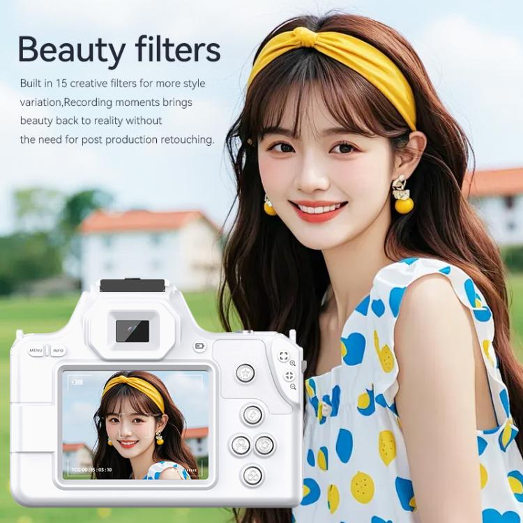 48 Million Pixel 2K Ultra HD Mini Digital Portable Camera, Color: Black+Fill Light - Video Cameras by buy2fix | Online Shopping UK | buy2fix