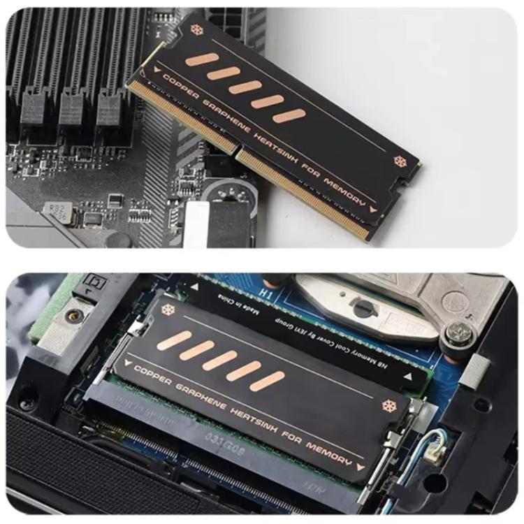 2pcs /Pack JEYI Pure Copper Graphene Laptop Memory Heatsink Radiator for DDR5 DDR4 DDR3(NB-CG) - Cooling Pads by JEYI | Online Shopping UK | buy2fix