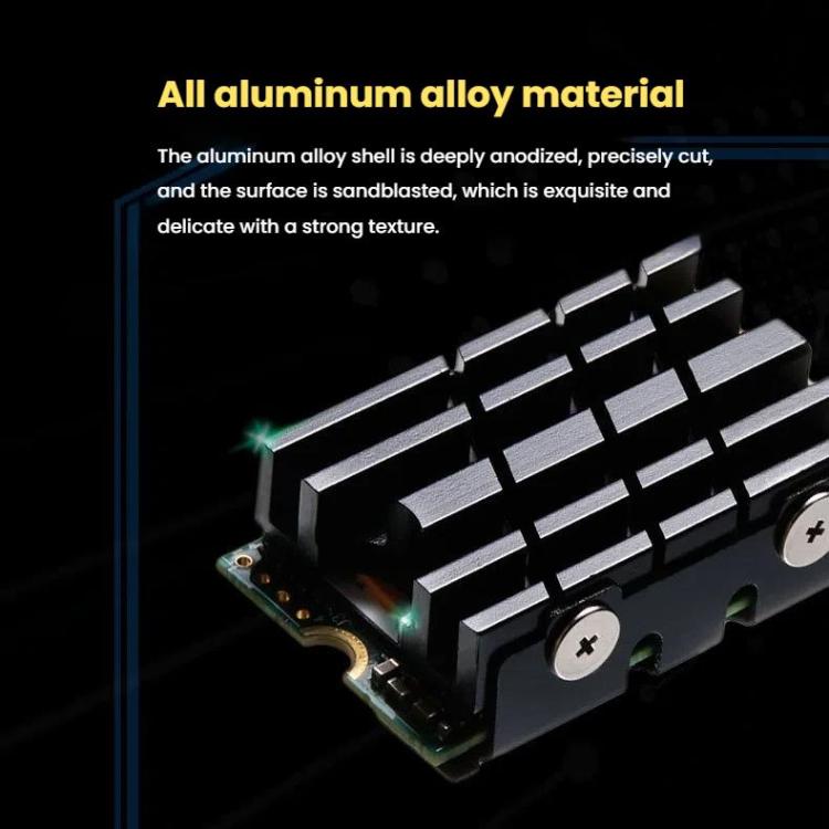 FinalCool  M.2 2242 SSD Solid State Drive Heat Sink Aluminum Radiator(Black) - Hard Drive Bags & Cases by FinalCool | Online Shopping UK | buy2fix