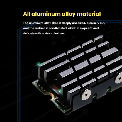 FinalCool  M.2 2242 SSD Solid State Drive Heat Sink Aluminum Radiator(Black) - Hard Drive Bags & Cases by FinalCool | Online Shopping UK | buy2fix