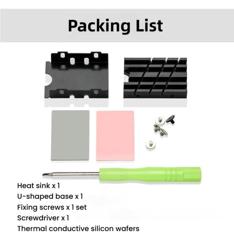 FinalCool  M.2 2242 SSD Solid State Drive Heat Sink Aluminum Radiator(Black) - Hard Drive Bags & Cases by FinalCool | Online Shopping UK | buy2fix