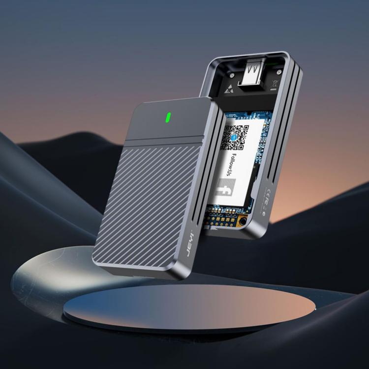 JEYI mSATA to USB 3.1 Type-C 6Gbps SSD Enclosure Adapter Case Aluminum External SSD Case - HDD Enclosure by JEYI | Online Shopping UK | buy2fix
