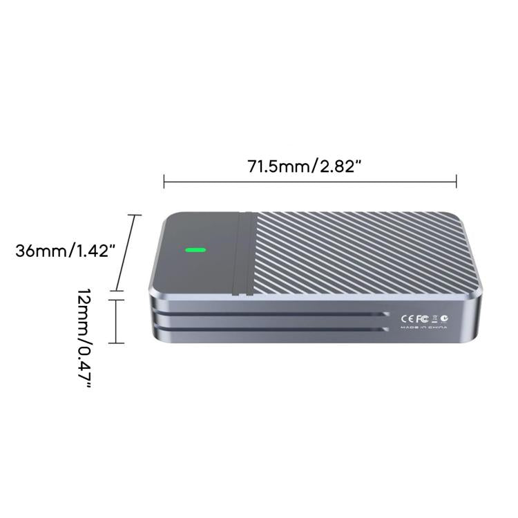 JEYI mSATA to USB 3.1 Type-C 6Gbps SSD Enclosure Adapter Case Aluminum External SSD Case - HDD Enclosure by JEYI | Online Shopping UK | buy2fix