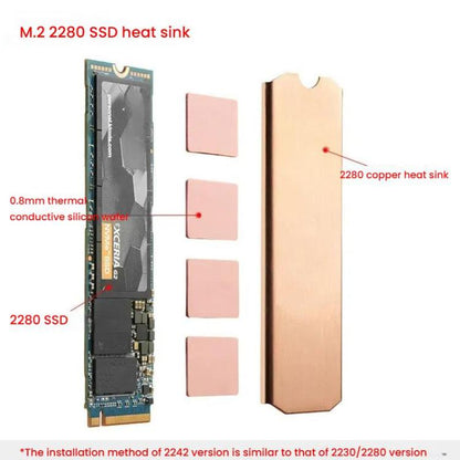 FinalCool M.2 2280 Pure Copper SSD Heat Sink for Game Consoles / Laptops / Mini Hosts - Hard Drive Bags & Cases by FinalCool | Online Shopping UK | buy2fix