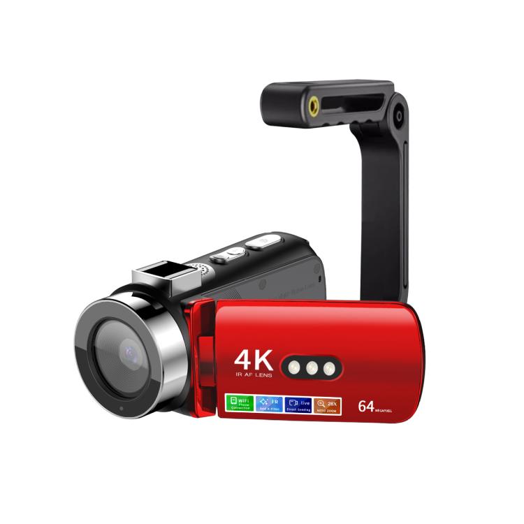 WiFi HD 4K Lightless Colorful Night Vision Digital Video Camera, Color: Red + Bracket - Video Cameras by buy2fix | Online Shopping UK | buy2fix