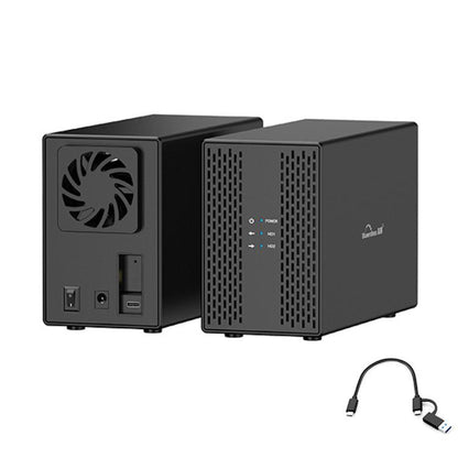 Blueendless DB3502F USB3.0/Type-C Non-array 2.5/3.5-inch Dual-Bay Mobile Hard Disk Box(EU Plug) - HDD Enclosure by Blueendless | Online Shopping UK | buy2fix
