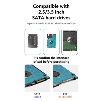Blueendless DB3502F USB3.0/Type-C Non-array 2.5/3.5-inch Dual-Bay Mobile Hard Disk Box(AU Plug) - HDD Enclosure by Blueendless | Online Shopping UK | buy2fix