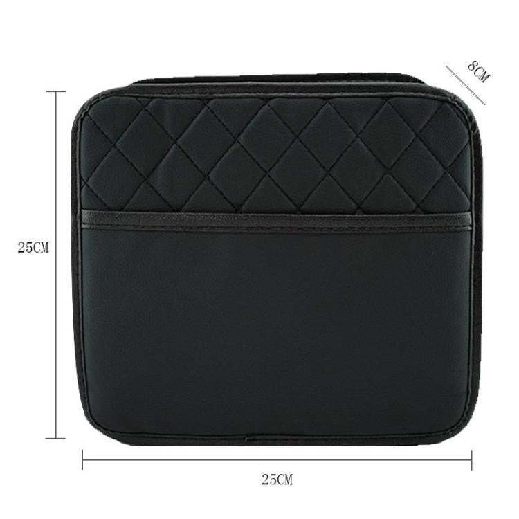 Multifunctional Car Seat Back Storage Bag Car Leather Trash Can Decoration Products(Black) - Stowing Tidying by buy2fix | Online Shopping UK | buy2fix