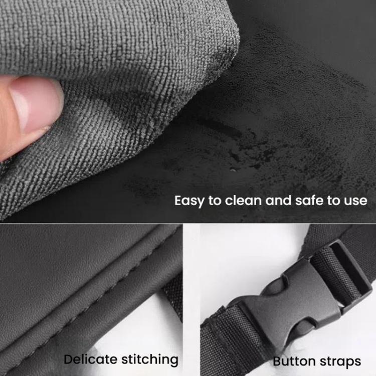 Multifunctional Car Seat Back Storage Bag Car Leather Trash Can Decoration Products(Black) - Stowing Tidying by buy2fix | Online Shopping UK | buy2fix