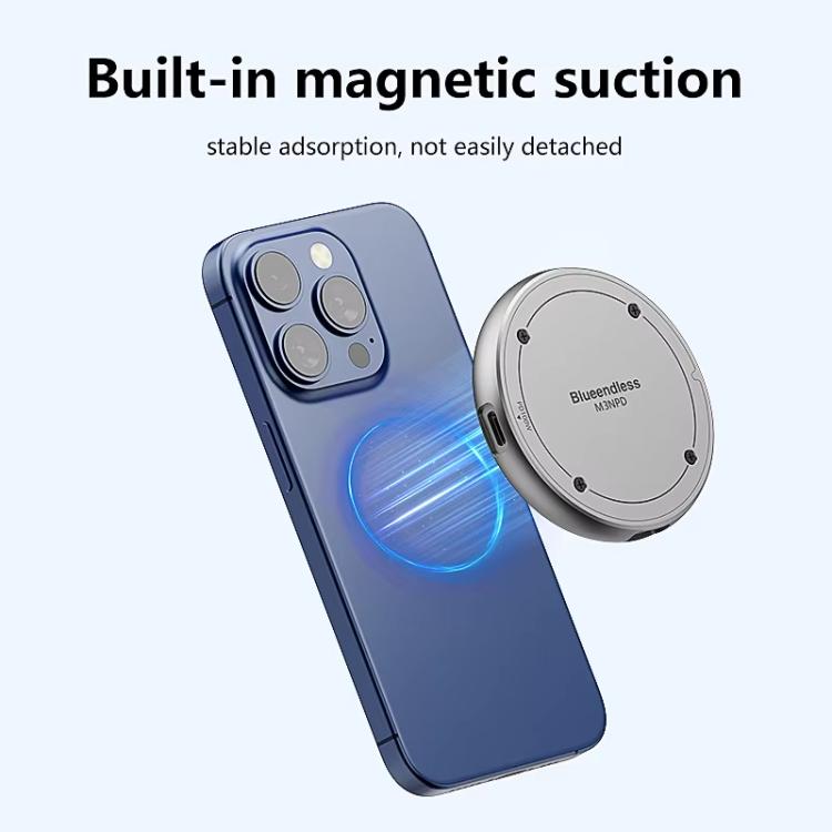 Blueendless M3NPD M.2 NVMe 2230/2242 Magnetic Phone Hard Disk Box with PD Charging Port - HDD Enclosure by Blueendless | Online Shopping UK | buy2fix