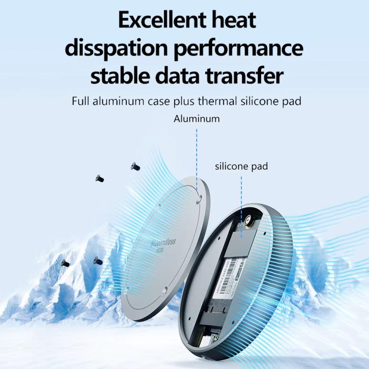 Blueendless M3NPD M.2 NVMe 2230/2242 Magnetic Phone Hard Disk Box with PD Charging Port - HDD Enclosure by Blueendless | Online Shopping UK | buy2fix