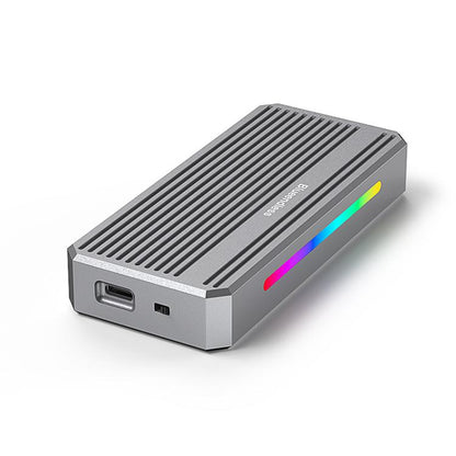 Blueendless M.2 Nvme SSD Box 40Gbps Hard Drive Reader, Spec: USB4 Box with RGB Lights + Fan - HDD Enclosure by Blueendless | Online Shopping UK | buy2fix