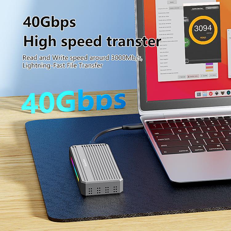 Blueendless M.2 Nvme SSD Box 40Gbps Hard Drive Reader, Spec: USB4 Box - HDD Enclosure by Blueendless | Online Shopping UK | buy2fix
