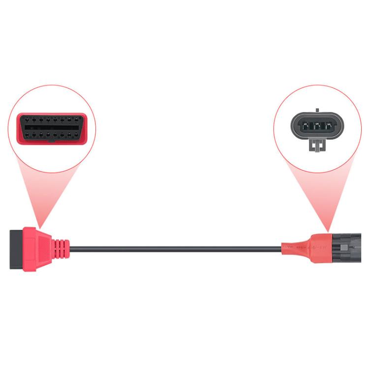 For SYM SANYANG Motorcycle OBD Cable 3Pin To OBD2 16Pin Diagnostic Adapter Scanner Extension Cable - Cables & Connectors by buy2fix | Online Shopping UK | buy2fix