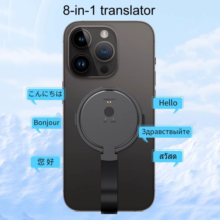 X9 8 In 1 AI Large Model Simultaneous Translator Offline Voice And Video Call Translation(Black) -  by buy2fix | Online Shopping UK | buy2fix