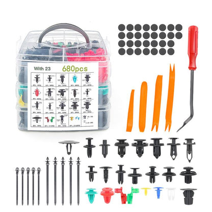 680pcs /Set Car Retainer Clips Fasteners Remover Kit Automotive Clips Set - Nuts & Bolts by buy2fix | Online Shopping UK | buy2fix