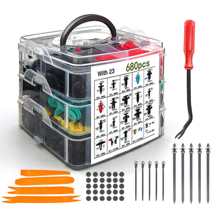 680pcs /Set Car Retainer Clips Fasteners Remover Kit Automotive Clips Set - Nuts & Bolts by buy2fix | Online Shopping UK | buy2fix