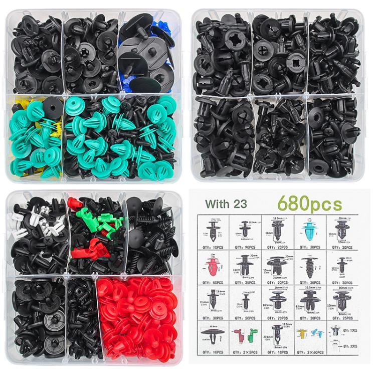680pcs /Set Car Retainer Clips Fasteners Remover Kit Automotive Clips Set - Nuts & Bolts by buy2fix | Online Shopping UK | buy2fix