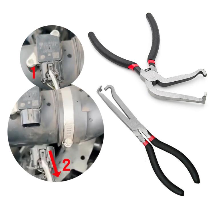 Car Wire Harness Plug Unplugging Plier Fuel Line And Electrical Disconnect Plier Hose Removal, Style: Bent Nozzle - Hand Tool Sets by buy2fix | Online Shopping UK | buy2fix