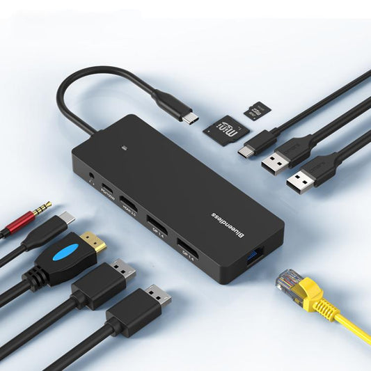 Blueendless Type-C Gigabit Ethernet Port Multi-Screen Different Display HUB, Port: DP x 2 + HDMI - USB HUB by Blueendless | Online Shopping UK | buy2fix