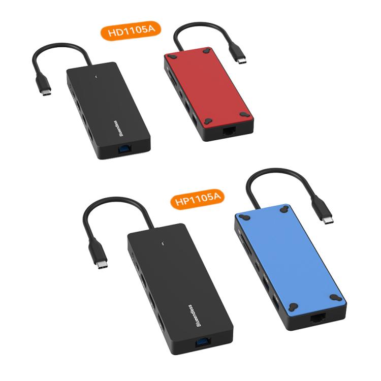 Blueendless Type-C Gigabit Ethernet Port Multi-Screen Different Display HUB, Port: HDMI x 2 + DP - USB HUB by Blueendless | Online Shopping UK | buy2fix