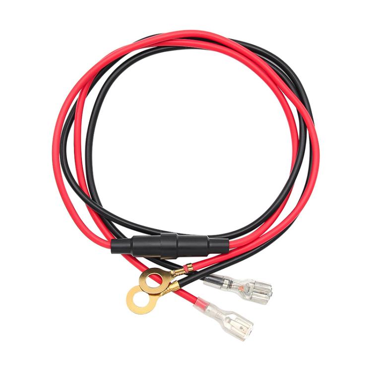 10A 60cm Plug-In Spring O-Type Terminal Power Cable Car Charger Modification Wiring Harness(Red+Black) - DIY Cables by buy2fix | Online Shopping UK | buy2fix