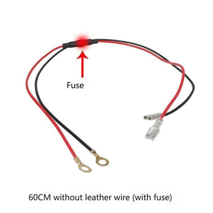10A 60cm Plug-In Spring O-Type Terminal Power Cable Car Charger Modification Wiring Harness(Red+Black) - DIY Cables by buy2fix | Online Shopping UK | buy2fix